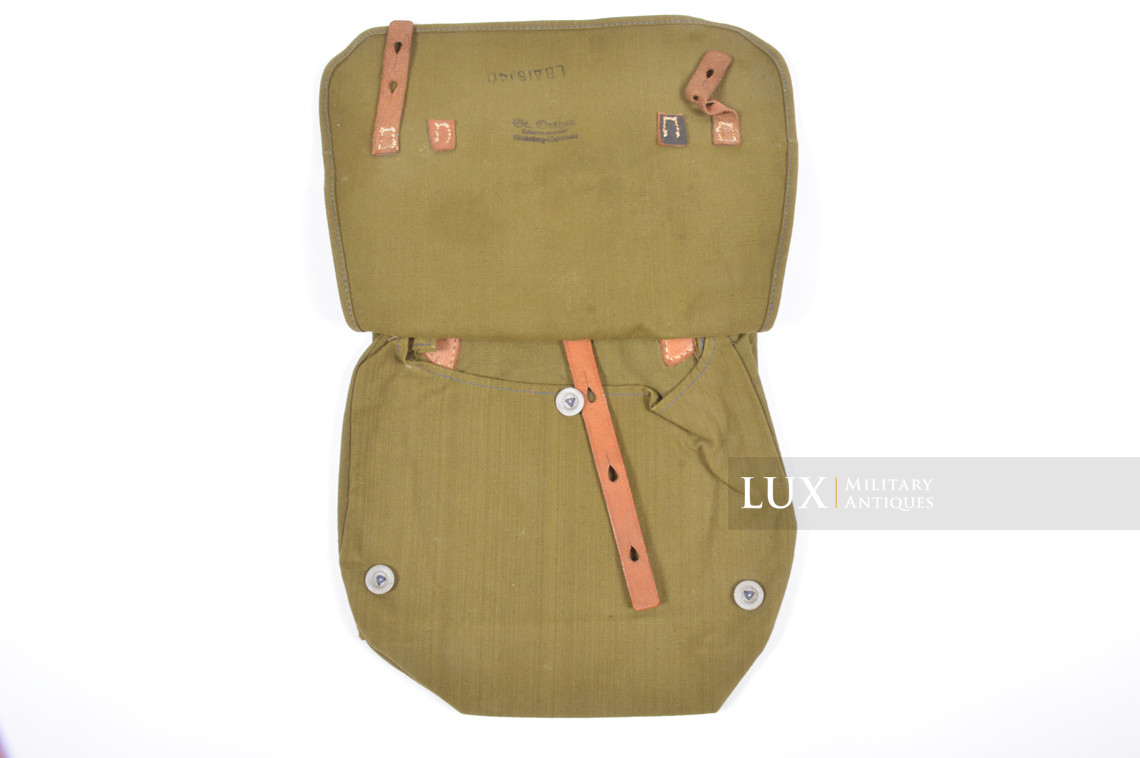 Rare sac à pain Luftwaffe précoce en toile verte, « L.B.A.(S.)40 » - photo 10