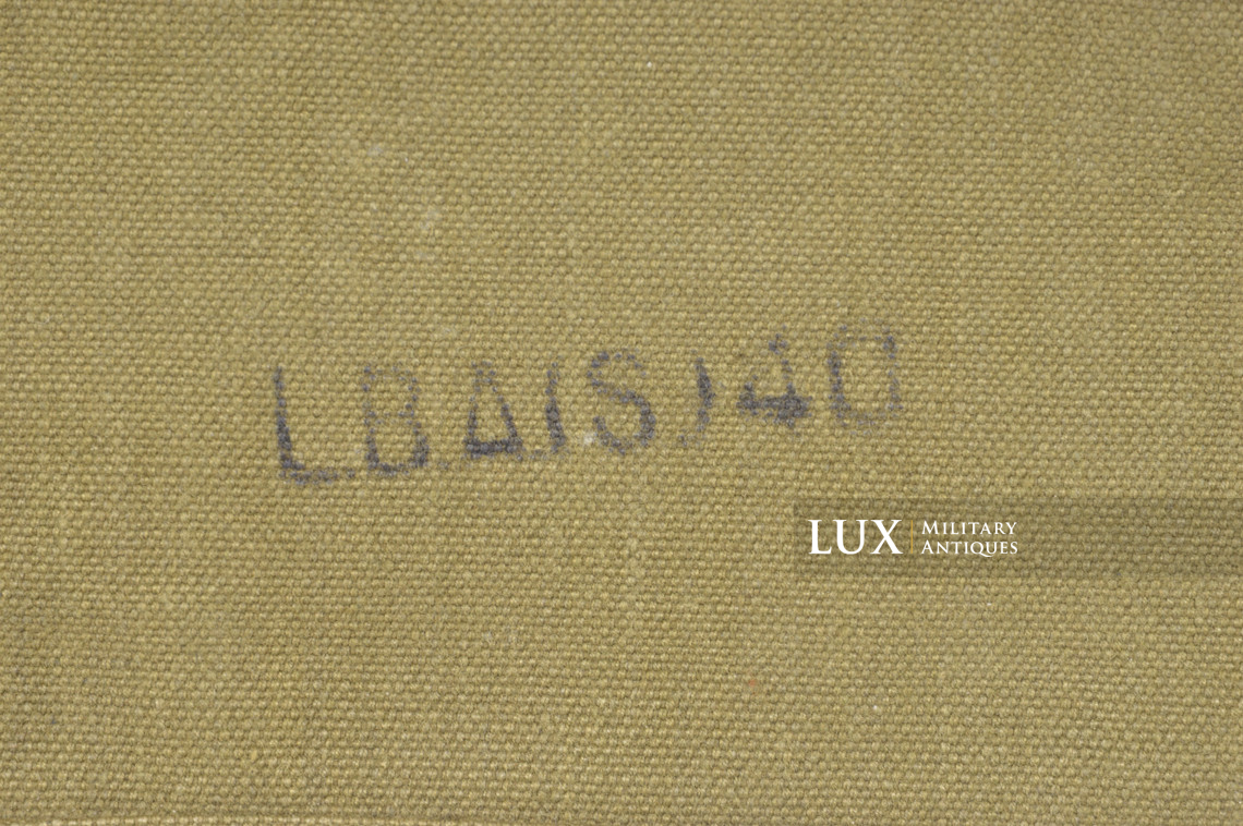 Rare sac à pain Luftwaffe précoce en toile verte, « L.B.A.(S.)40 » - photo 12