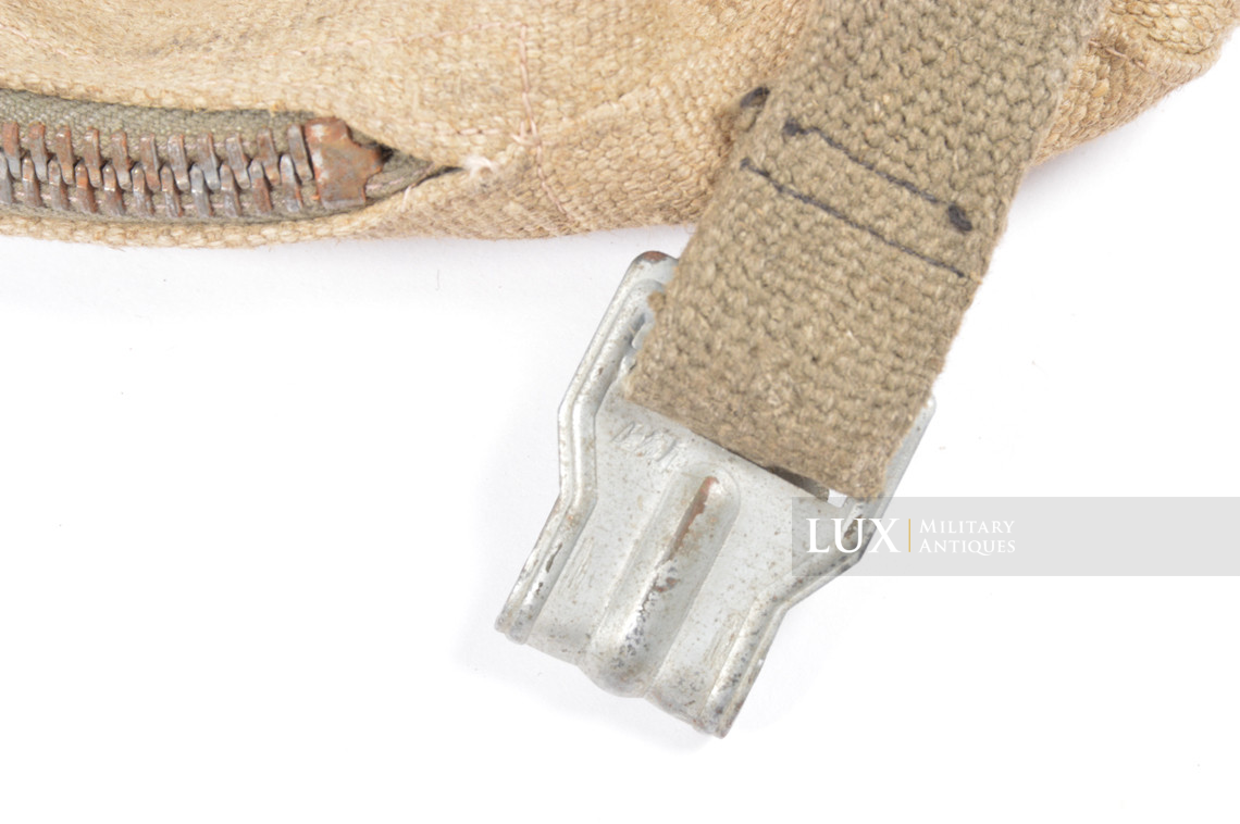 Housse de masque anti-gaz de parachutiste allemand fin de guerre en toile sable, « ebd » - photo 11