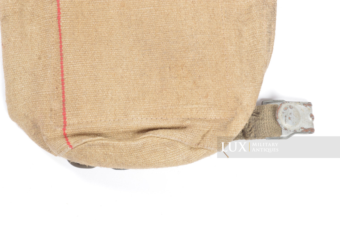 Housse de masque anti-gaz de parachutiste allemand fin de guerre en toile sable, « ebd » - photo 25
