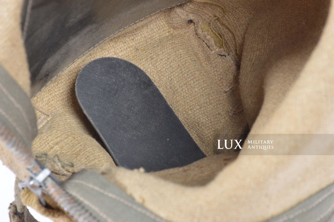 Housse de masque anti-gaz de parachutiste allemand fin de guerre en toile sable, « ebd » - photo 33
