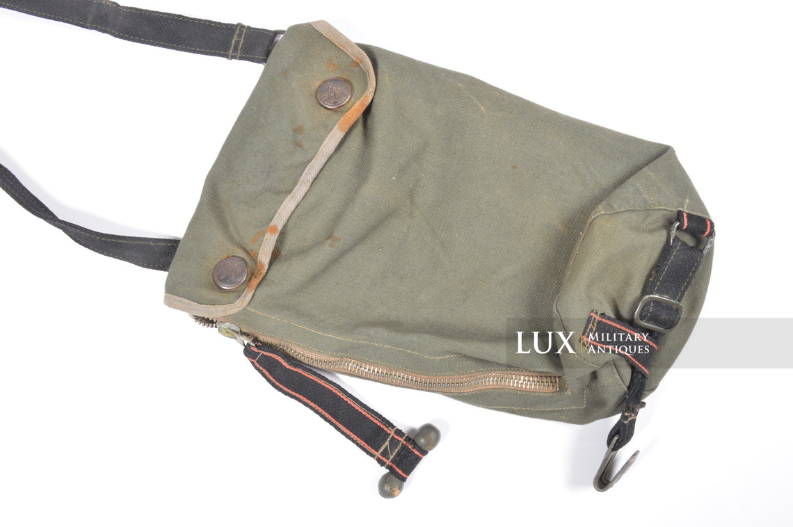 Earliest German paratrooper gas mask carry bag, « Auer » - photo 8