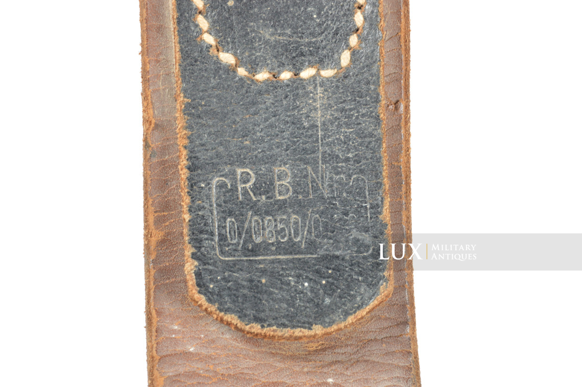 German late-war leather combat belt, « RBNr 0/0850/0188 » - photo 10
