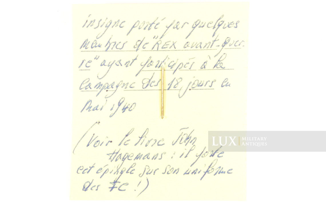 Insigne militaire belge, « campagne des 18 jours - REX » - photo 10