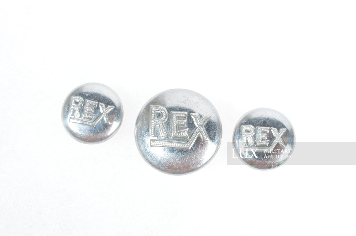 Ensemble de 4 boutons d’uniforme d’organisation Rexiste - photo 8