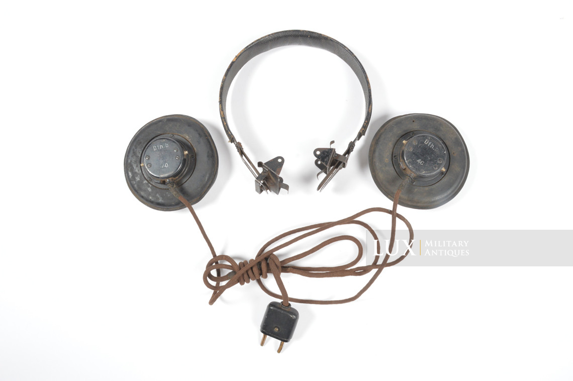 Early German armored / panzer headphones, « Dfh.b 40 » - photo 12