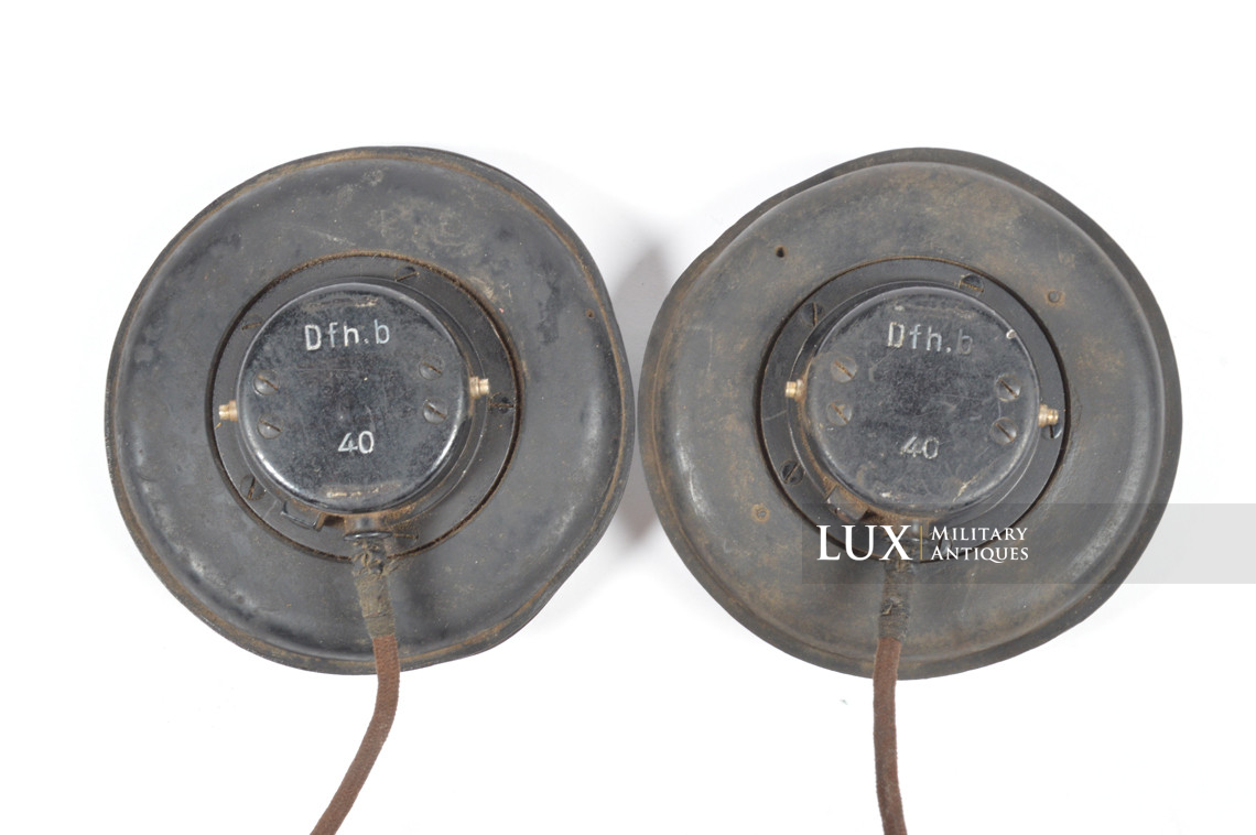 Early German armored / panzer headphones, « Dfh.b 40 » - photo 13