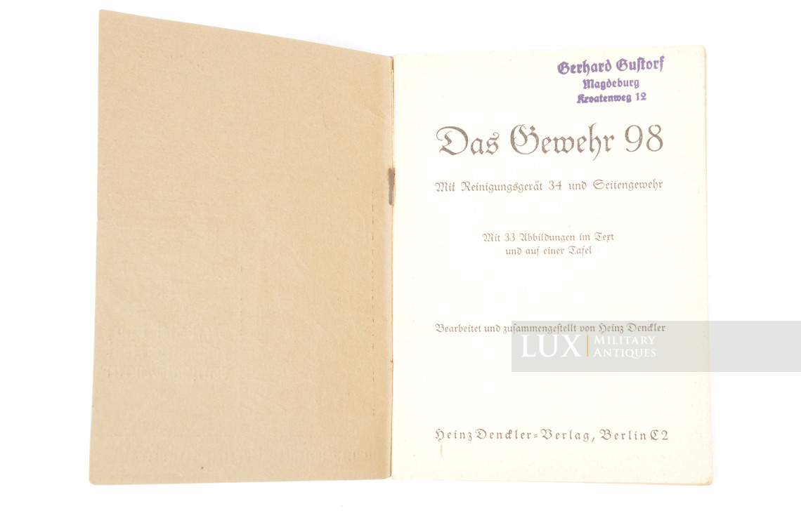 German K98 weapons training booklet, « Das Gewehr 98 » - photo 8