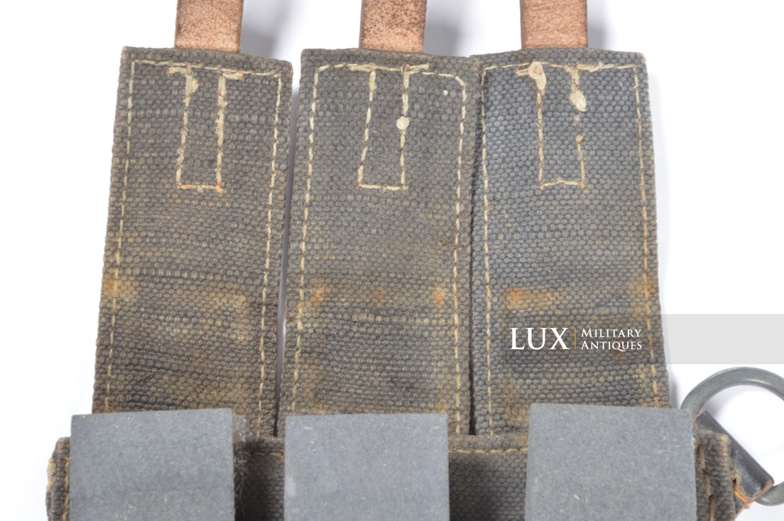 Early pair of MP38/40 pouches in blue canvas, « bdr41 » - photo 26