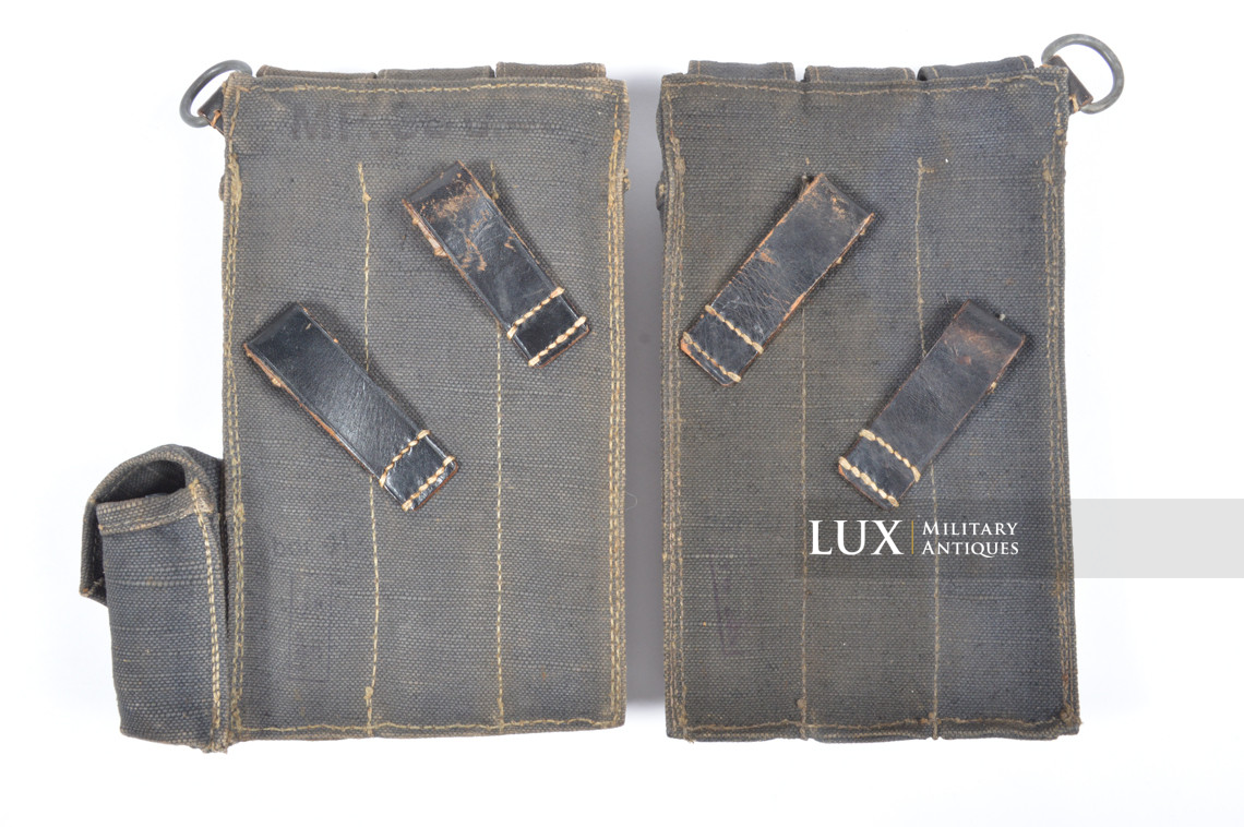 Early pair of MP38/40 pouches in blue canvas, « bdr41 » - photo 8