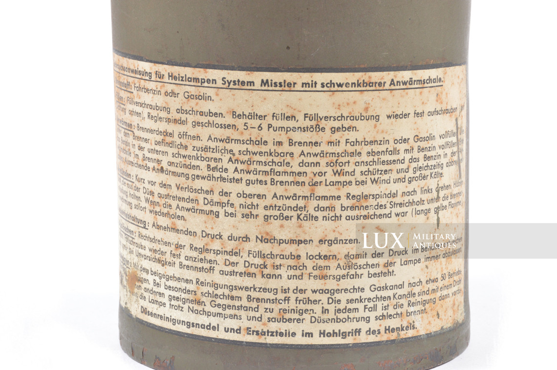 German mid-war vehicle blow torch, « Heizlampe » - photo 9