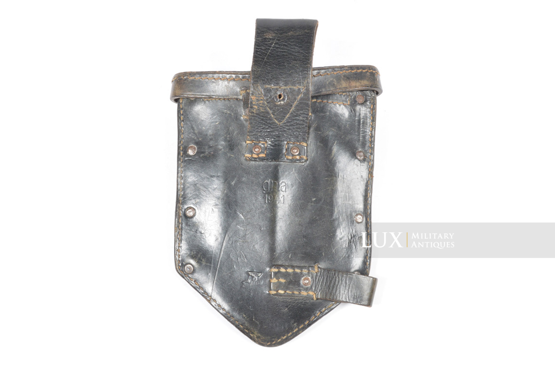 German folding shovel carrying case in leather, « gna 1941 » - photo 11