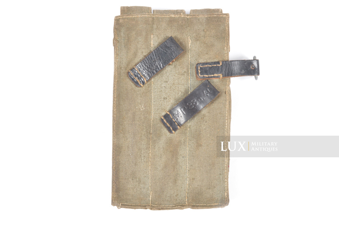 Rare porte chargeurs MP38/40 en toile bleue, « clg43 » - photo 12