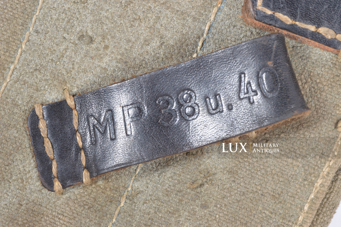 Rare porte chargeurs MP38/40 en toile bleue, « clg43 » - photo 16