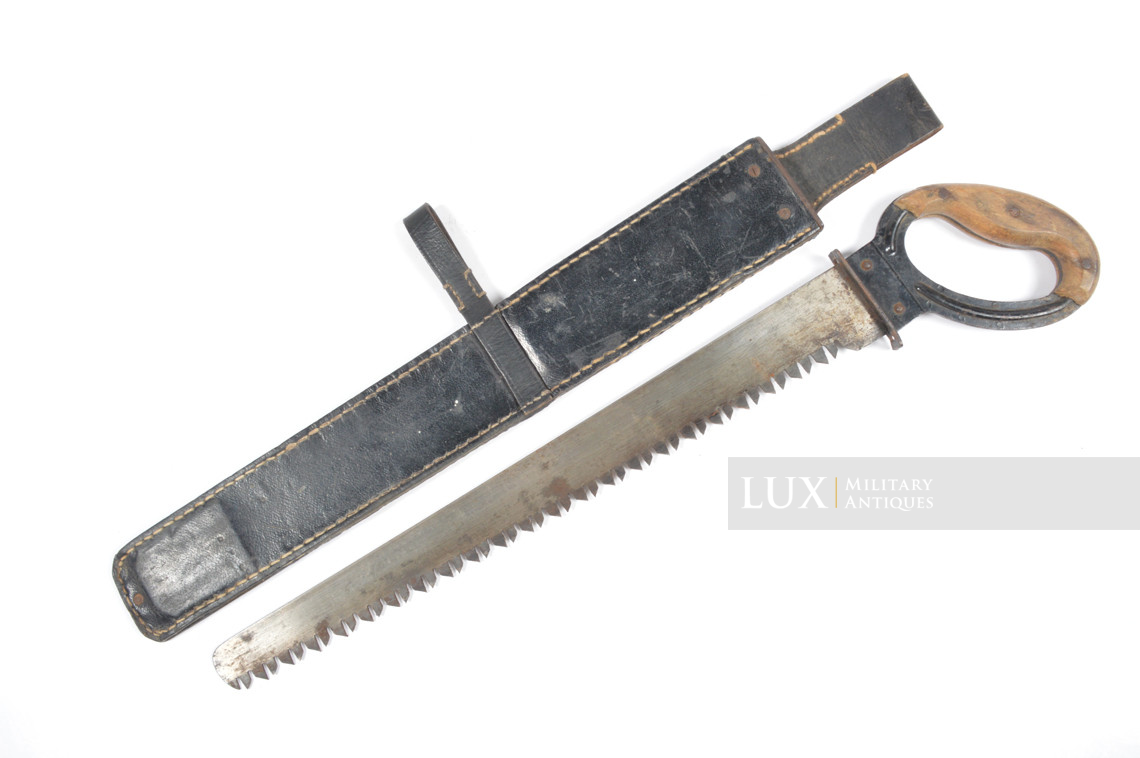 Scie de pionnier allemand & son étui en carton pressé noir, « kkd 1943 » - photo 16