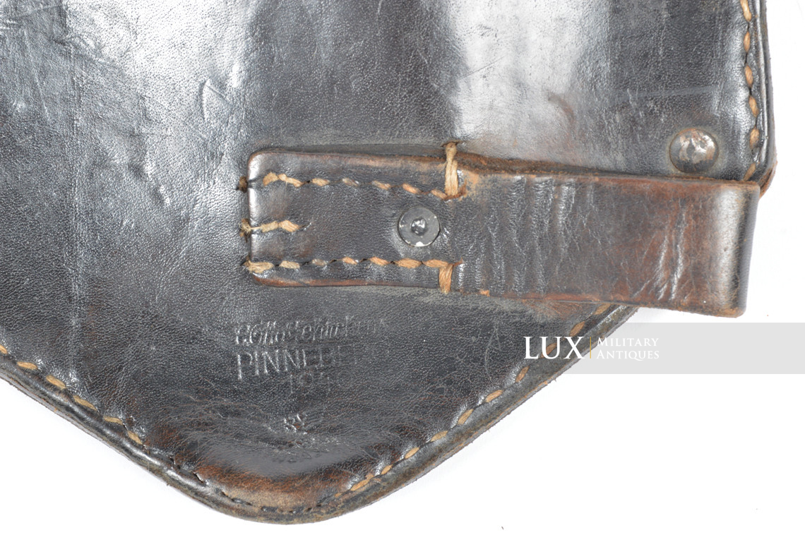 German folding shovel carrying case in leather, « 1940 » - photo 10