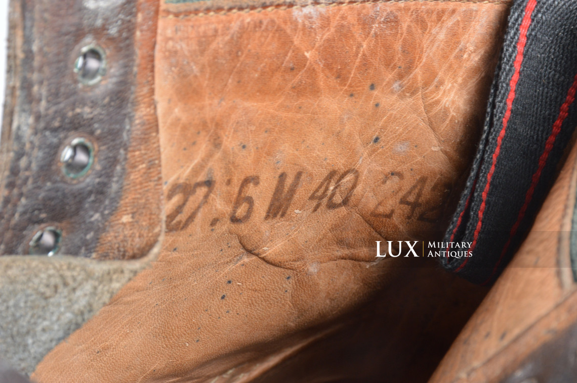 Paire de brodequins allemands précoces des troupes de montagne, « 1940 » - photo 12