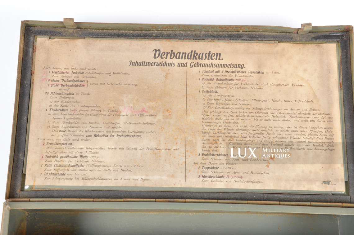 Caisse allemande de premiers soins fin de guerre, « Verbandkasten » - photo 18