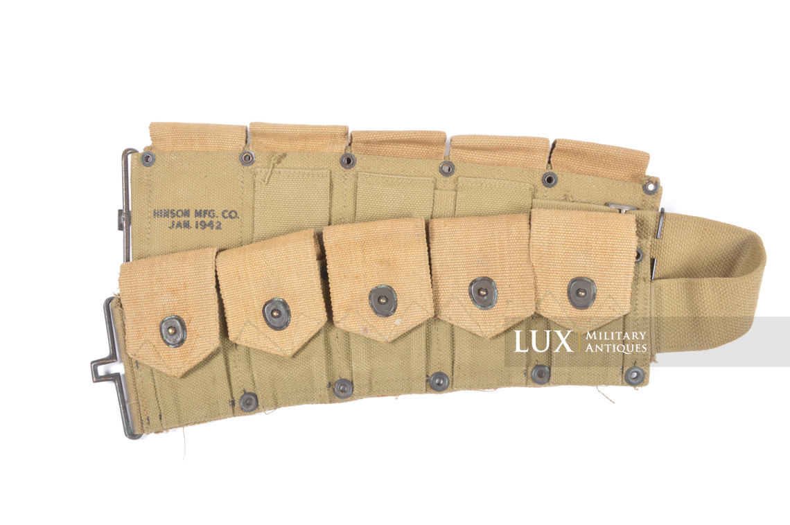 USM1 Garand cartridge belt, « HINSON MFG. CO. 1942 » - photo 9