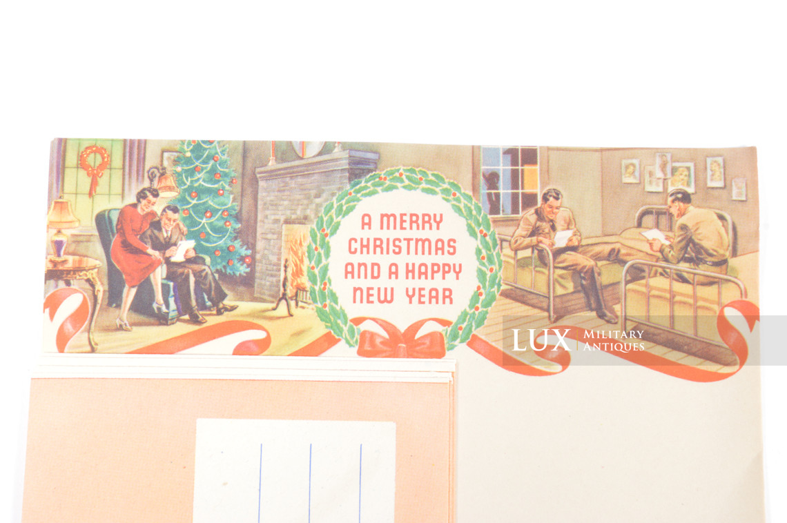 Ensemble de papeterie de Noël de l’US ARMY, « Holiday Greeting Stationery to The Boys in Service » - photo 8