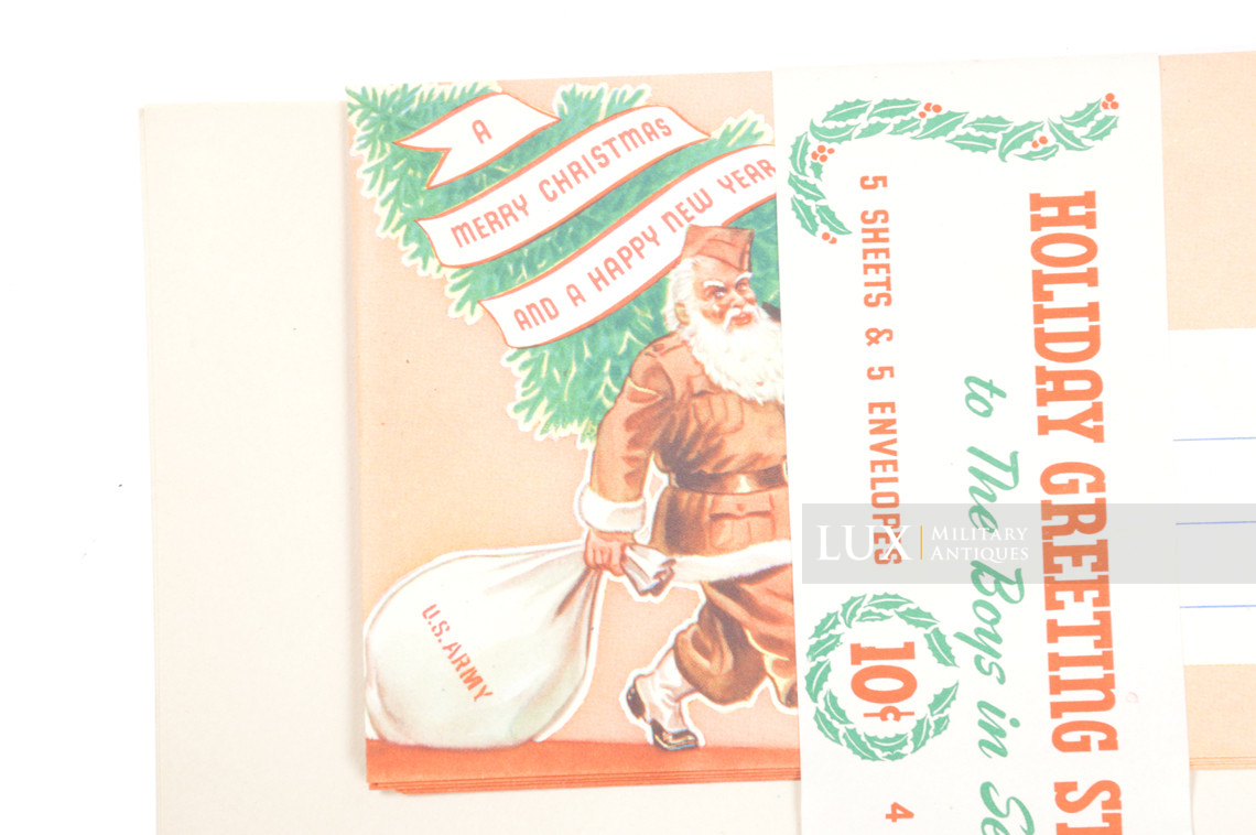 Ensemble de papeterie de Noël de l’US ARMY, « Holiday Greeting Stationery to The Boys in Service » - photo 9