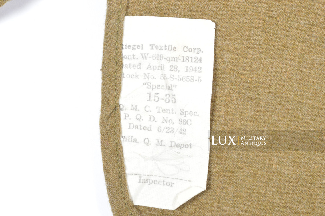 Chemise US Army combat en laine moutarde, « 1942 » - photo 16