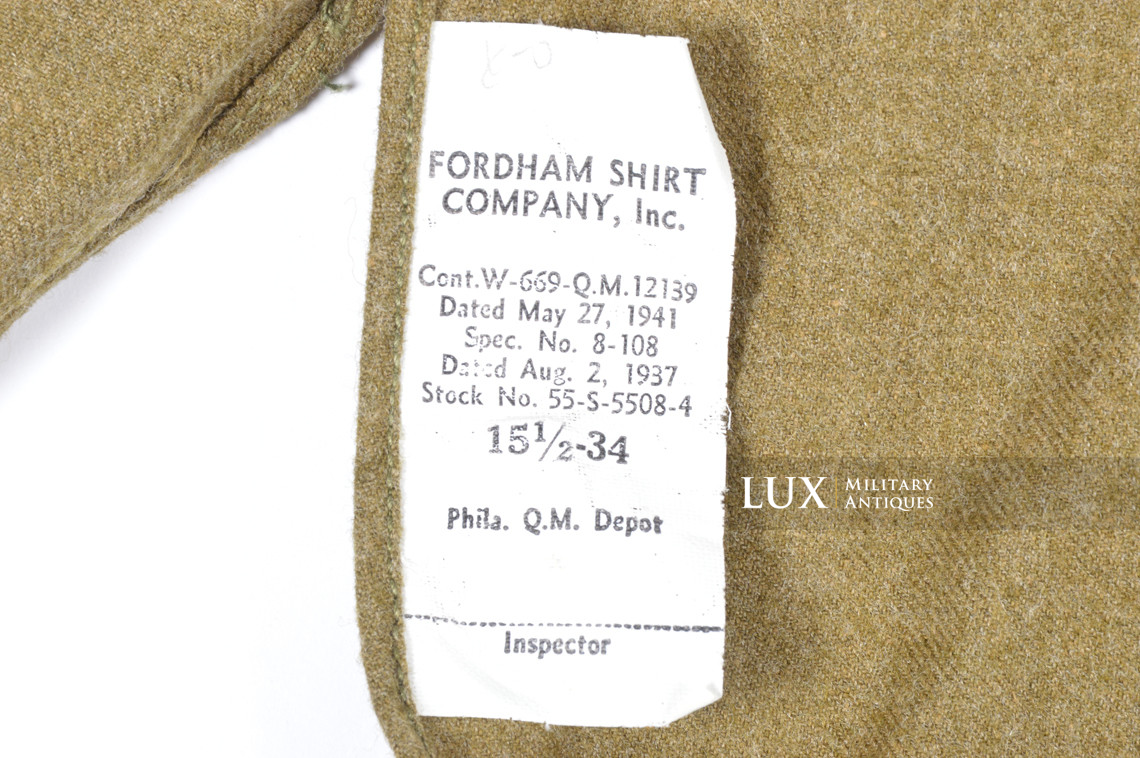 Chemise US Army en laine moutarde, « 1941 » - photo 12